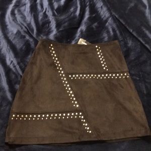 Suede skirt from Express